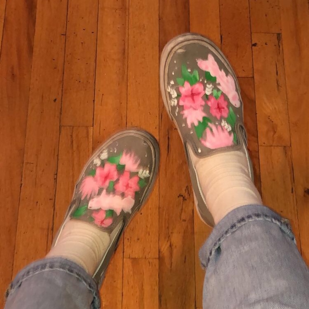 Custom Painted Vans Slip Ons